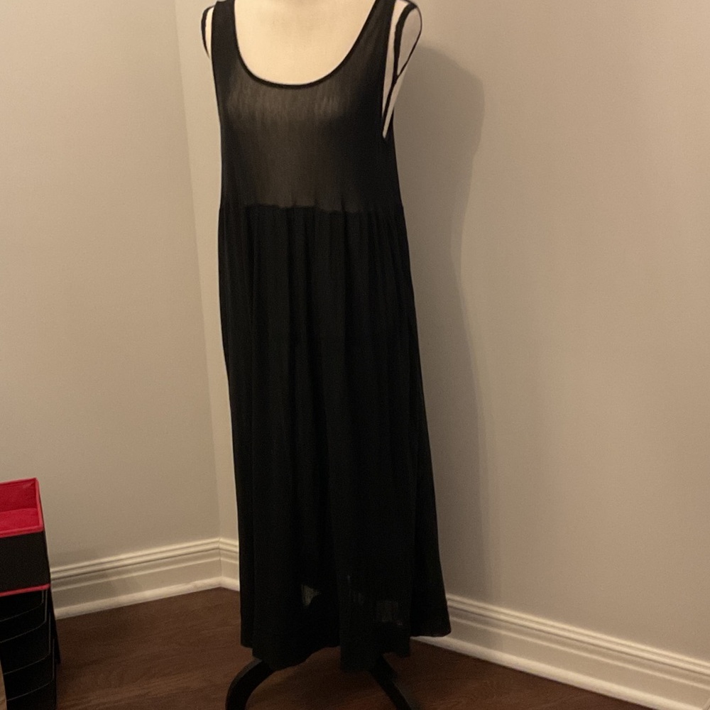 Cut Loose Black Midi Dress
